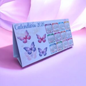 Calendário de Mesa Personalizado 2026