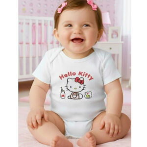 Body Bebê Gatinha Hello - Tamanhos P a GG