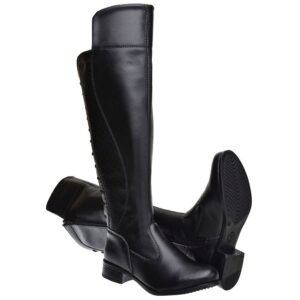 Bota Over Knee Preta Cano Alto Feminina 34-40