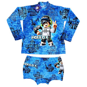 Conjunto Infantil UV Camisa + Sunga Roblox