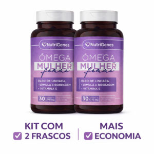 Ômega 3 - Kit 2 Potes - Linhaça, Prímula
