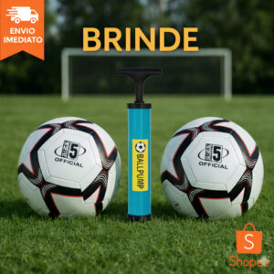 Bolas de Futebol Tamanho 5 + Bomba (2 Unidades)