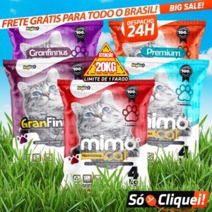 Areia Sanitária Granulada Mimo Cat 20kg