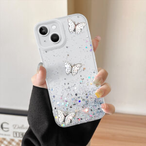 Capinha iPhone 13 Transparente Borboleta