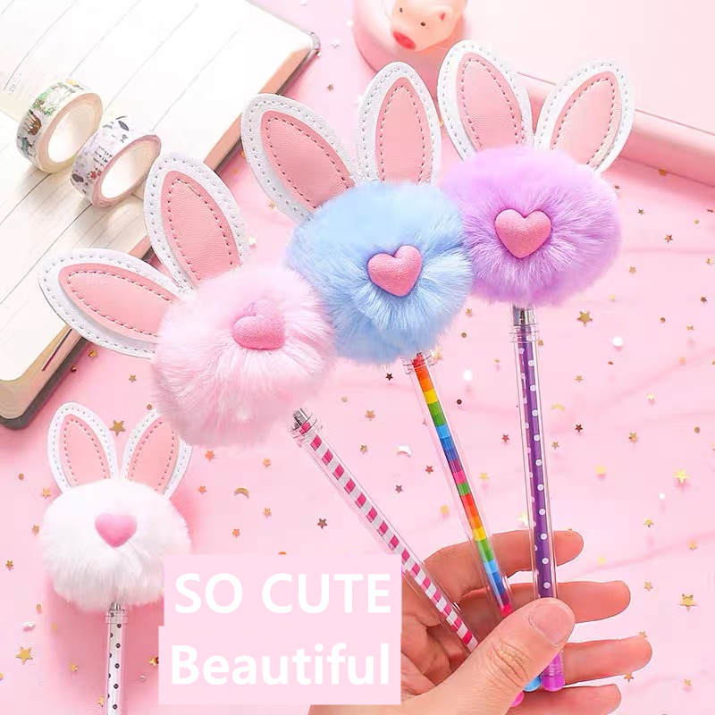 Caneta Gel Coelho Fofa - Pel?cia para Meninas 1 Caneta Gel Coelho Fofa - Pelúcia para Meninas