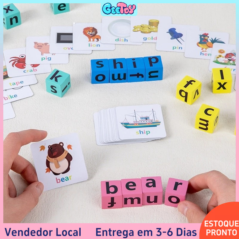 Cart?es Letras Ingl?s Montessori Beb? 1 Cartões Letras Inglês Montessori Bebê