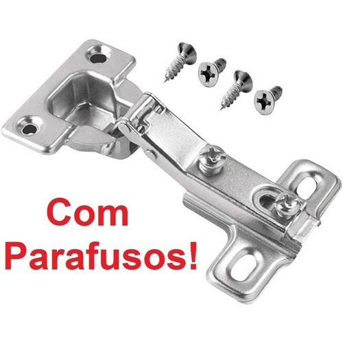 Dobradi?a M?vel 26mm Reta e Curva com Parafusos 1 Dobradiça Móvel 26mm Reta e Curva com Parafusos