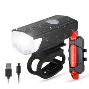 Kit Lanterna e Farol Bicicleta LED à Prova D'água