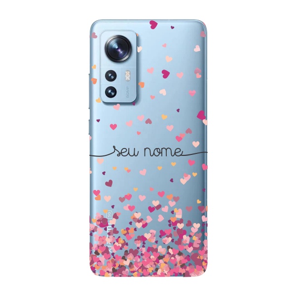 Capinha Personalizada Xiaomi Mi 12 Lite Cora??es 1 Capinha Personalizada Xiaomi Mi 12 Lite Corações