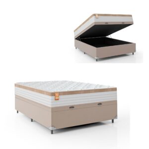 Cama Box Baú Casal Molas Ensacadas 138cm
