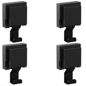 Cabide de Parede Ventosa Preto - 4 Unidades