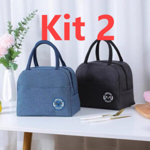 Kit 2 Bolsas Térmicas Portáteis para Lanche e Marmita