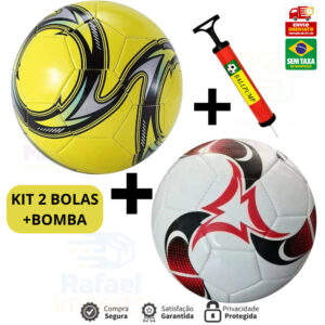 Kit Bola Futebol + Bomba Manual Oficial