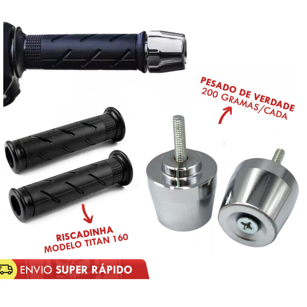 Pesinhos PCX + Manoplas Riscadinhas Cg Fan Start 1 Pesinhos PCX + Manoplas Riscadinhas Cg Fan Start