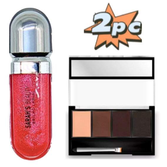 Kit Sombra Sobrancelhas + Brilho Labial Ruby Rose 1 Kit Sombra Sobrancelhas + Brilho Labial Ruby Rose