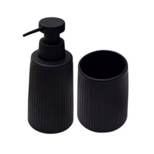 Porta Sabonete Líquido Cerâmica Preto | Porta Objetos Cerâmica Preto