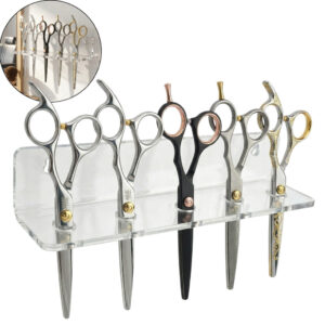 Porta Tesouras 5 Compartimentos Acrílico Barbeiro