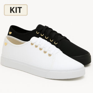 Tênis Feminino Ping Coração Casual 3,0cm