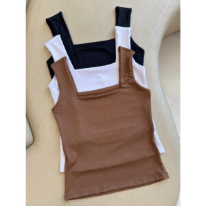 Regata Feminina Decote Quadrado Suplex Verão