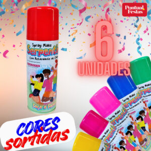 Serpentinas Coloridas em Lata - Kit 6