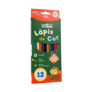 Lápis de Cor Sextavado 12 Cores Leonora