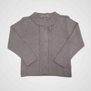 Cardigan Listrado Infantil Acrílico 4-16 Anos