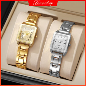 Relógio de Pulso Feminino Quartzo Mostrador Quadrado