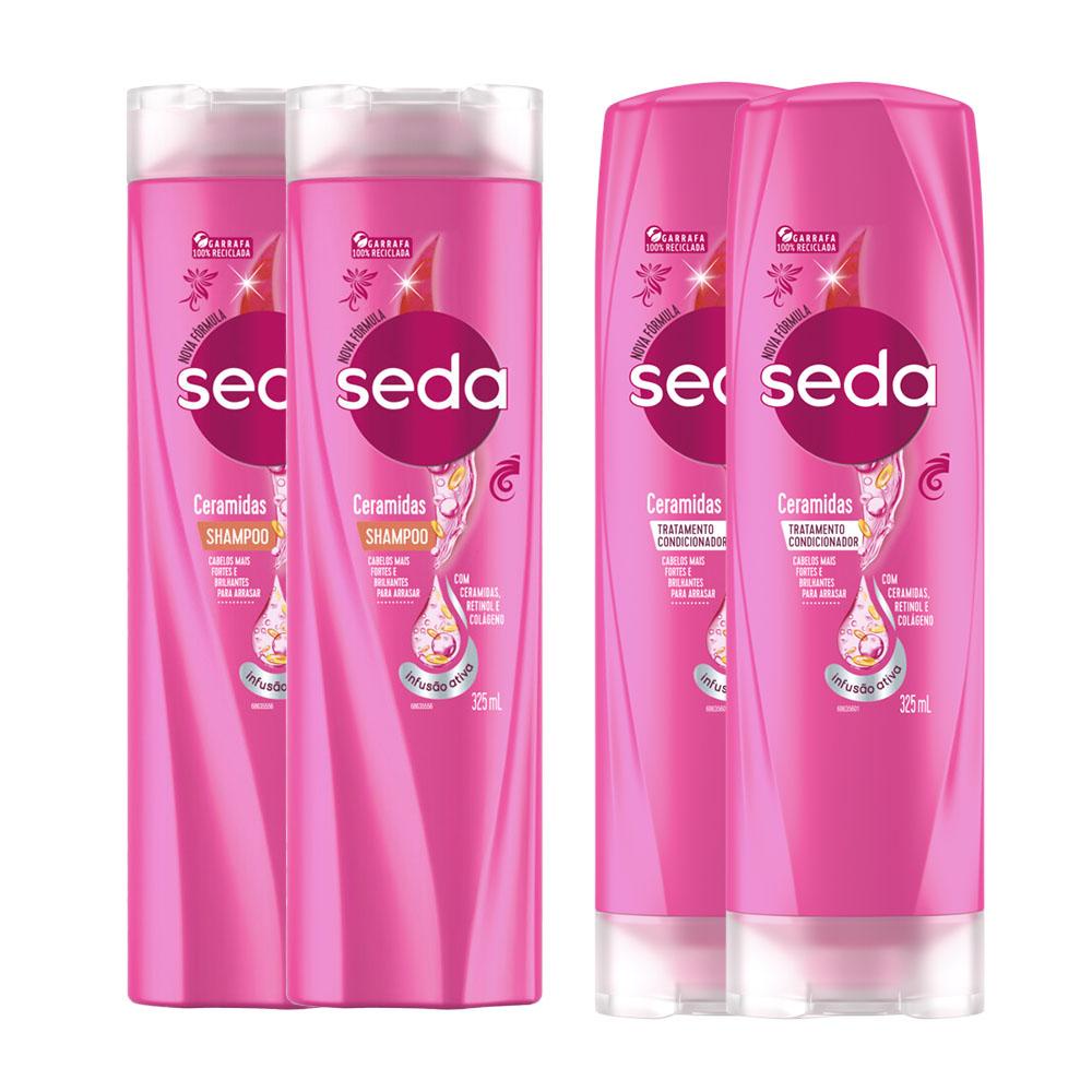 Kit 2 Shampoos + 2 Condicionador Seda Ceramidas 1 Kit 2 Shampoos + 2 Condicionador Seda Ceramidas