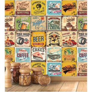 Papel De Parede Para Cozinha Azulejos Coloridos