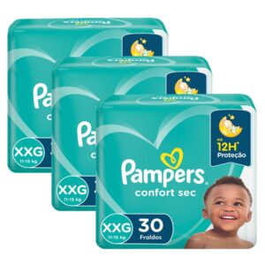 Fraldas Pampers Confort Sec XXG - 90 Unidades