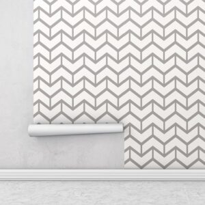 Papel de Parede Vinílico Cinza 3m x 40cm