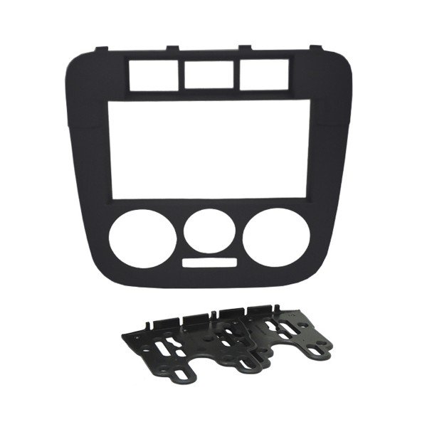Moldura 2 Din VW Gol Parati Saveiro G4 Preta 1 Moldura 2 Din Volks Gol, Parati, Saveiro, G4 - Preta