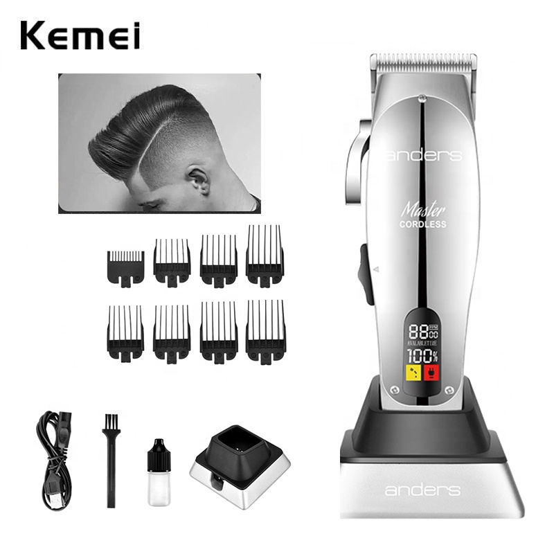 Aparador de Cabelo Sem Fio Kemei AD-12480 1 Aparador de Cabelo Sem Fio Kemei AD-12480