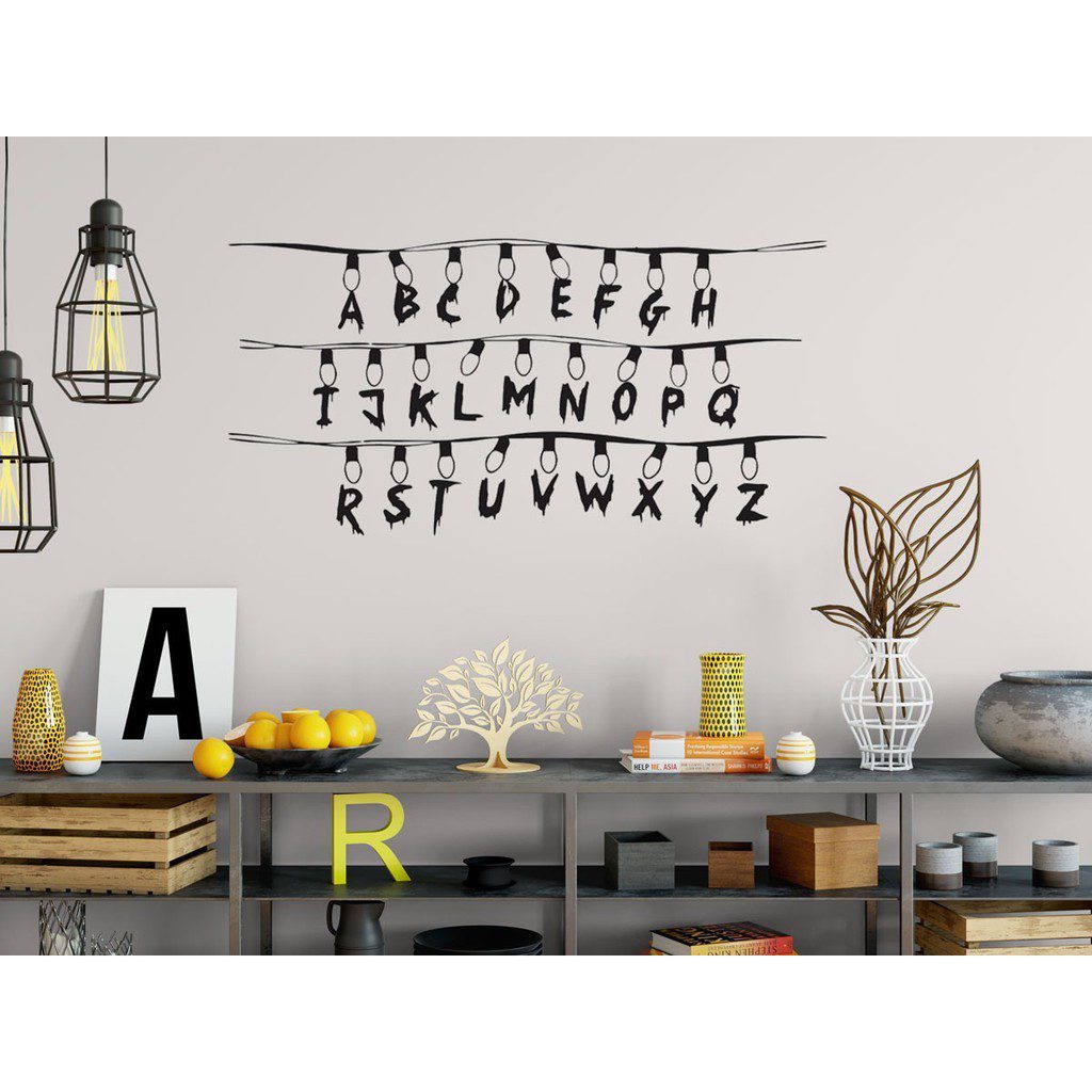 Adesivo Decorativo Alfabeto Stranger Things 1 Adesivo Decorativo Alfabeto Stranger Things