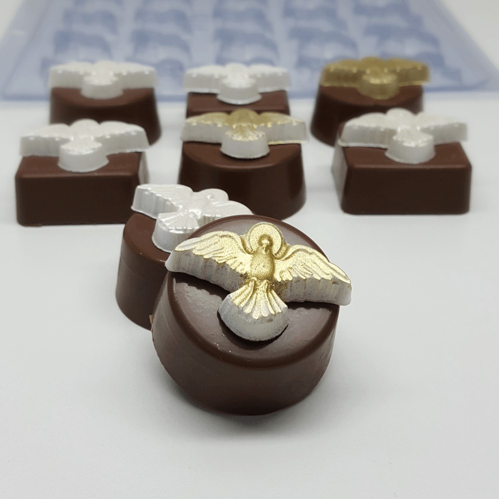 Divino Esp?rito Santo - Formas Simples 9750 1 1~10 Forma Simples Divino Espírito Santo 9750 - (G4) em Acetato BWB Para Bombom e Doces de Chocolate.