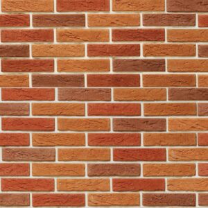 Papel de Parede Vinílico Pedras e Tijolos Laranja/Marrom