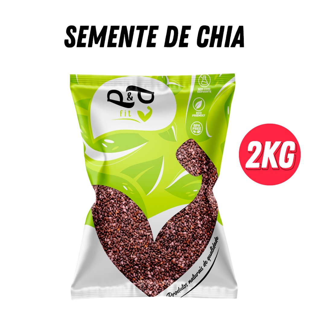 Semente de Chia Natural Premium 2kg/1kg 1 Semente de Chia Natural Premium 2kg/1kg