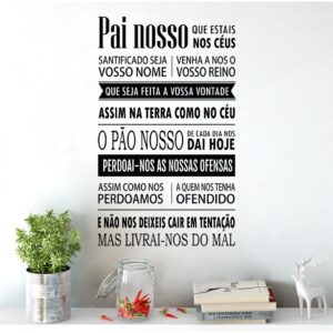 Adesivo de Parede Pai Nosso 100x60cm Decorativo PVC