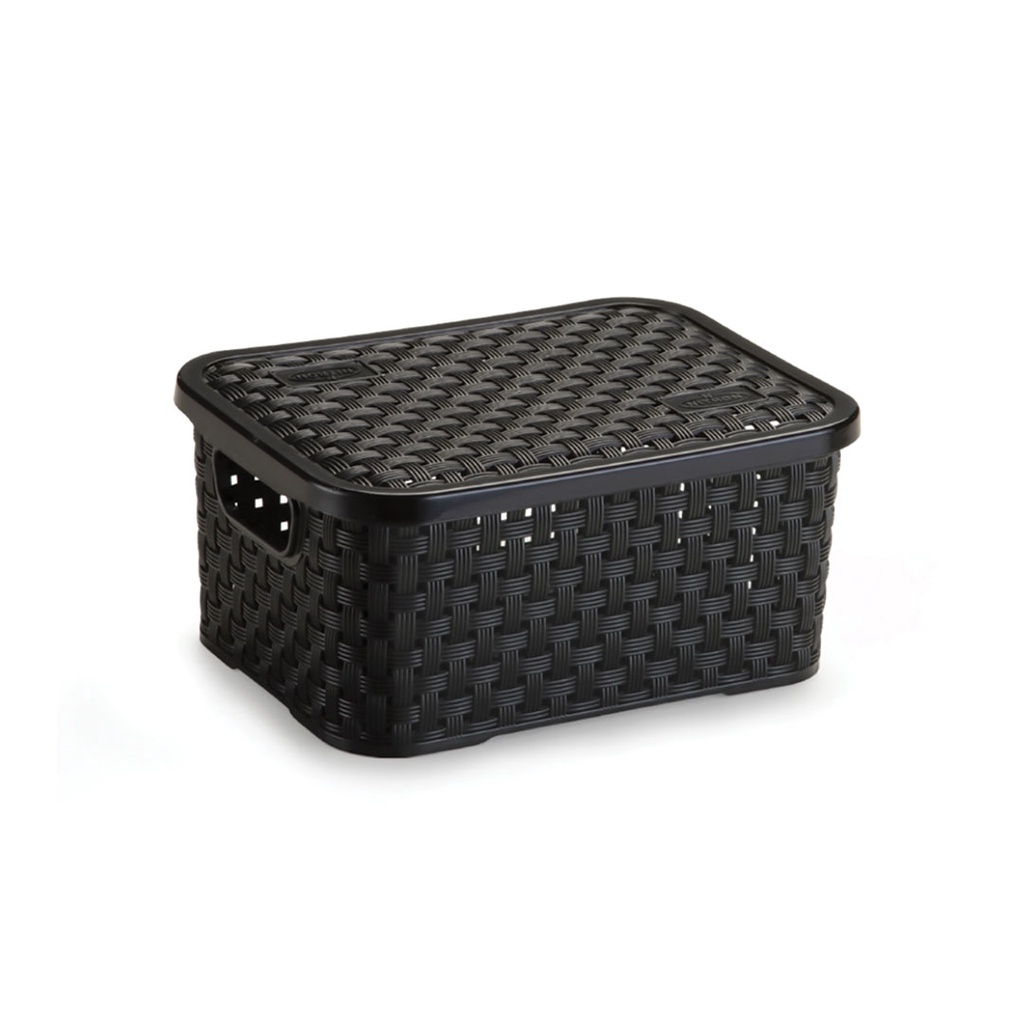 Caixas Organizadoras Rattan 2L com Tampa 1 CAIXAS ORGANIZADORAS RATTAN COM TAMPA 2L