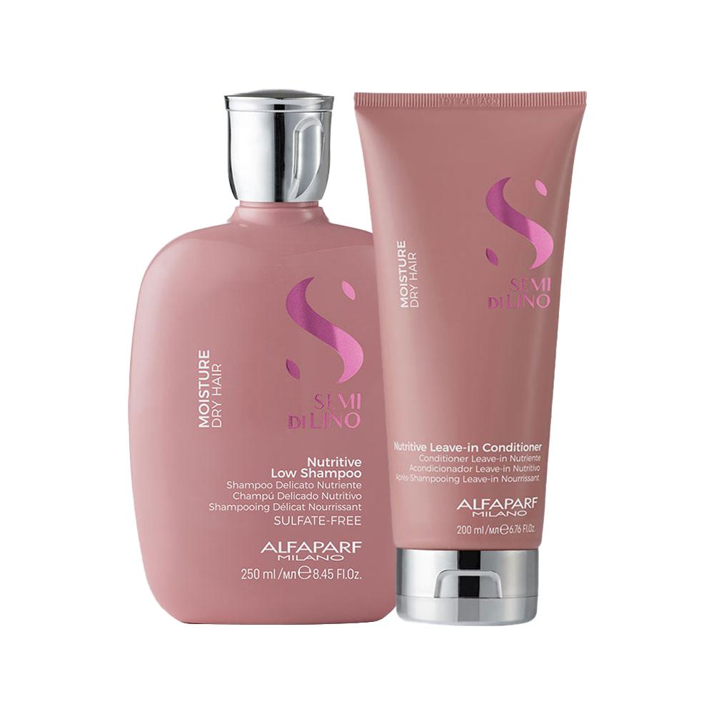 Kit Alfaparf Semi Di Lino Moisture - Shampoo + Condicionador 1 Kit Alfaparf SDL Moisture-Shampoo 250ml+Condicionador 200ml