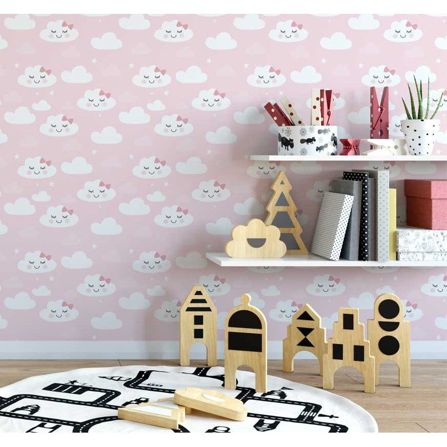 Papel de Parede Auto Colante Nuvem Infantil 1 Papel de Parede Auto Colante Nuvem Infantil