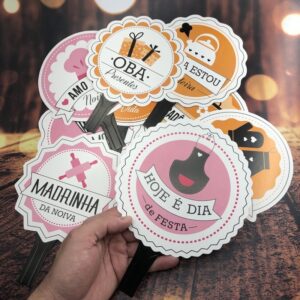 Plaquinhas Chá de Panela Selfie - 10 Unidades