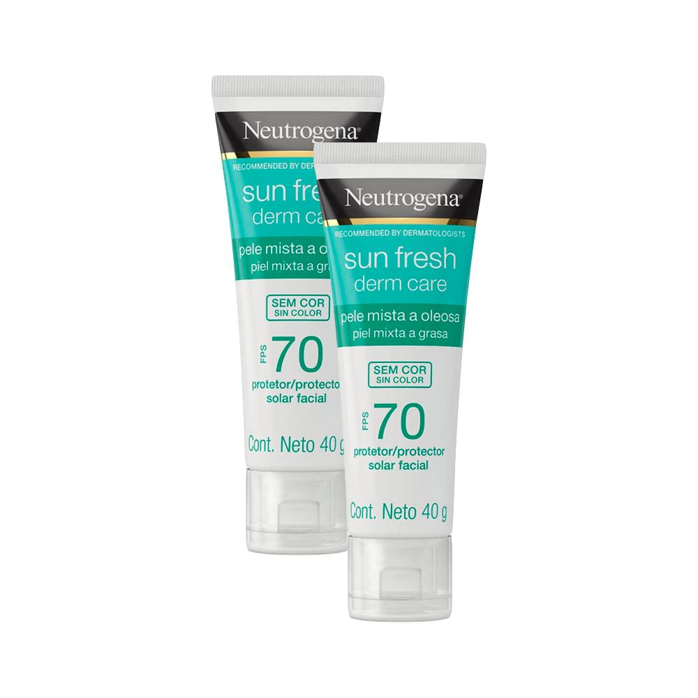 Kit Protetor Solar Neutrogena Sun Fresh FPS70 1 Kit com 2 Protetor Solar Neutrogena Sun Fresh Derm Care sem Cor FPS 70 40g
