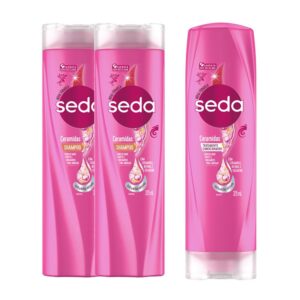 Kit 2 Shampoos + 1 Condicionador Seda Ceramidas