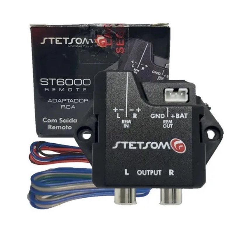 Adaptador RCA Stetsom ST6000 Remote - Conversor 1 Adaptador Conversor Rca Stetsom St6000 Remote Com Saida Remoto / 354