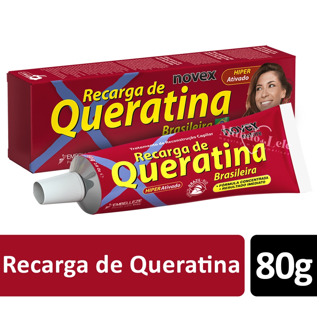 Novex Recarga Queratina Brasileira 80g 1 Novex Recarga Queratina Brasileira 80g