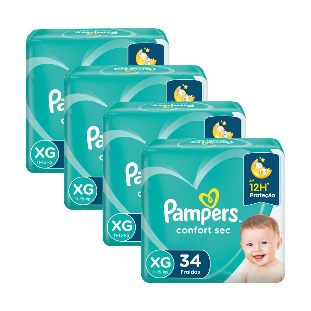 Fralda Pampers Confort Sec XG - 136 Unidades 1 Fralda Pampers Confort Sec XG - 136 Unidades