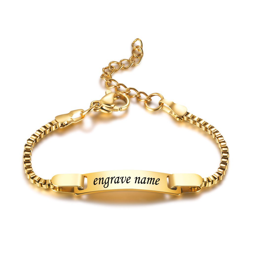 Pulseira Vnox Personalizada com Nome do Bebê 1 Pulseira Vnox Personalizada com Nome do Bebê