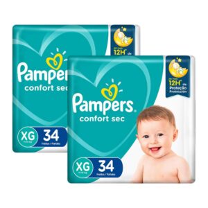 Fralda Pampers Confort Sec XG 68 Unidades