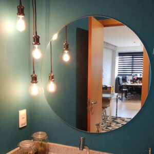 Espelho Redondo Lapidado 60cm